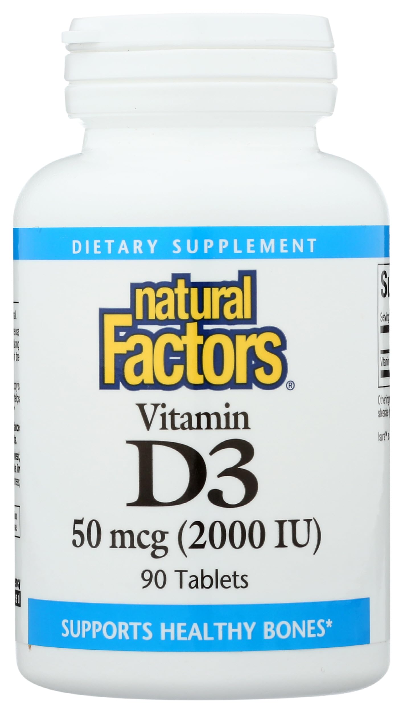 Natural Factors Vitamin D3 2000 IU, 90 Tablets
