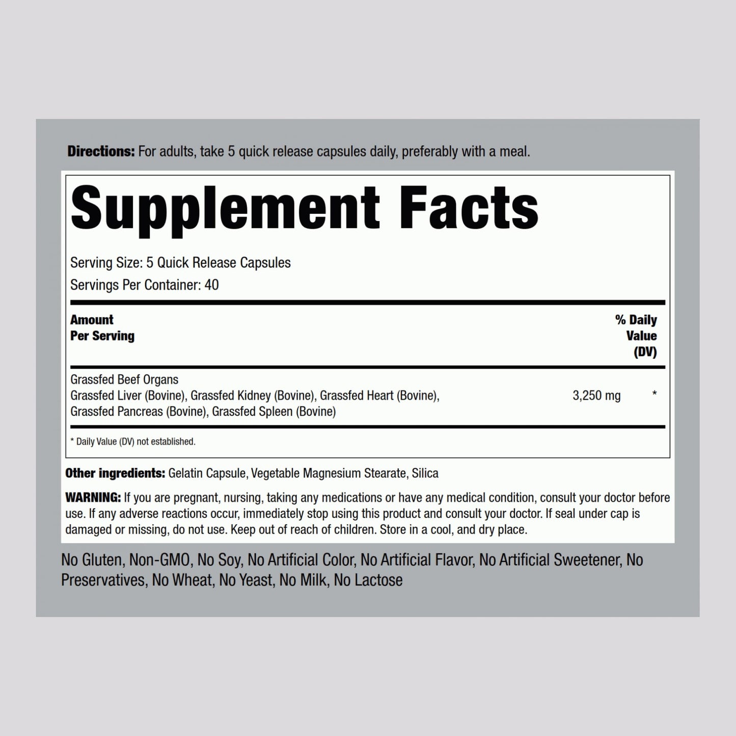 Piping Rock Elderberries Dried Organic Supplement Capsules 200 Count