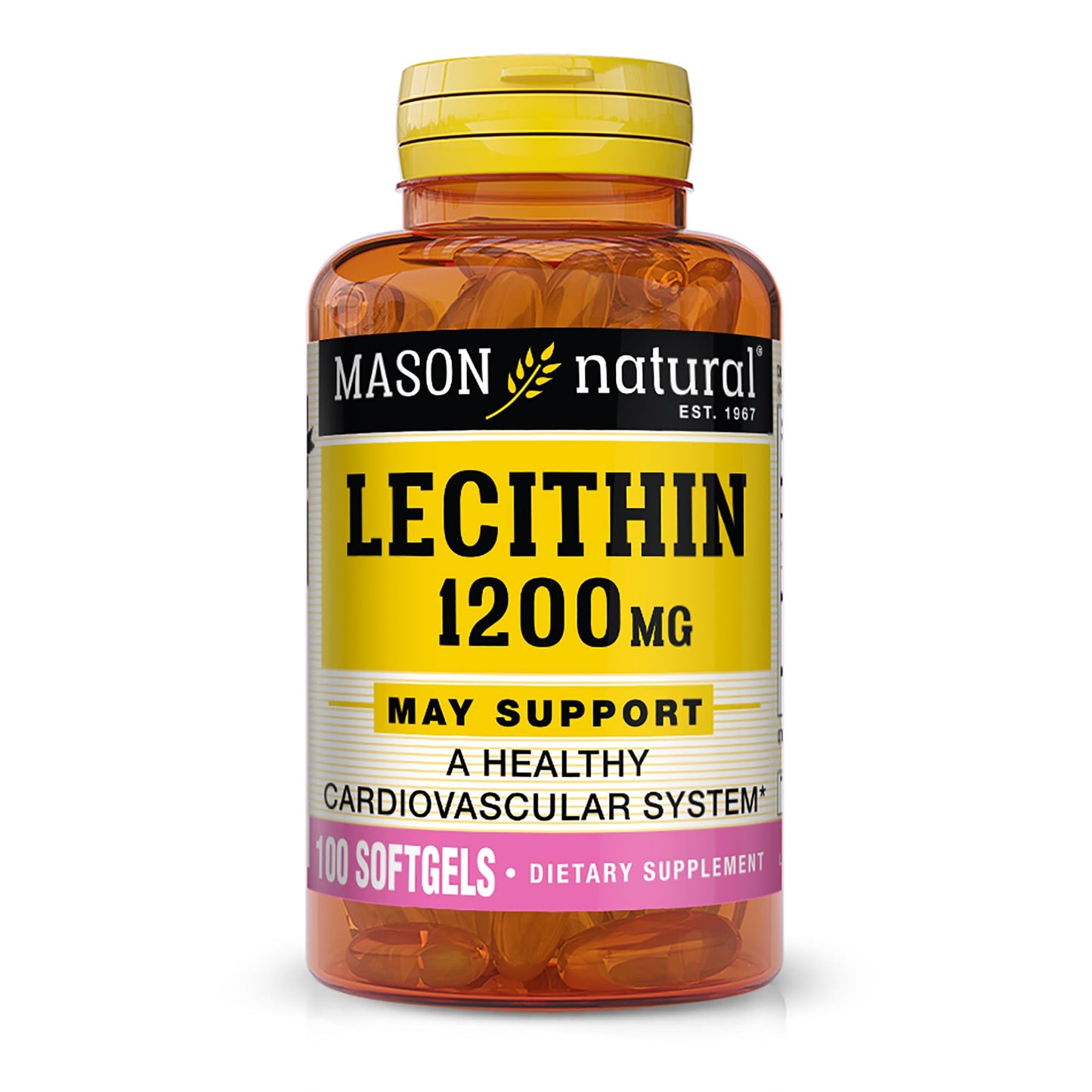 Mason Natural Lecithin 1200 mg Softgels, 100 Count
