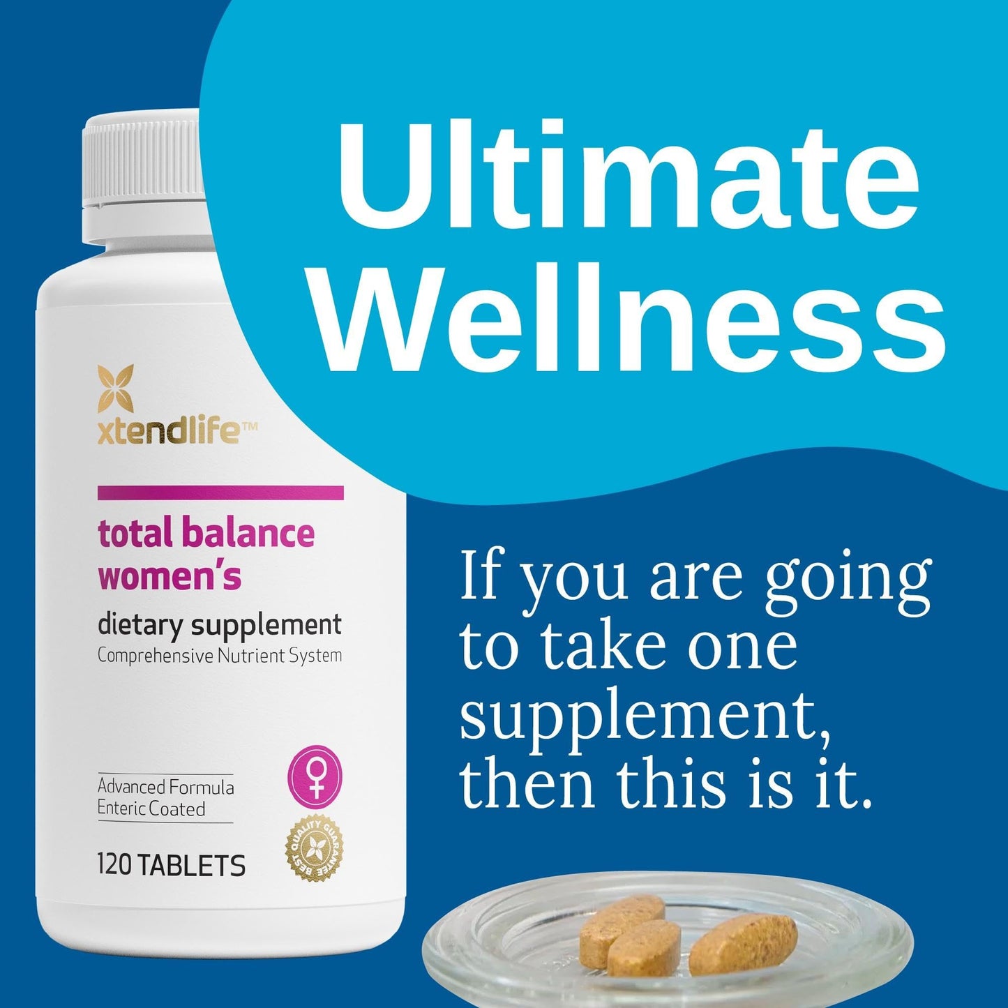 Xtendlife Total Balance Women’s Daily Multivitamin Tablets 120