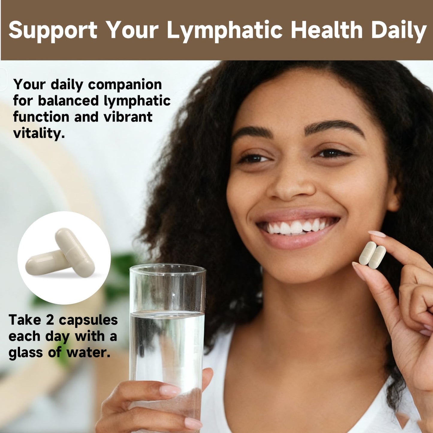 SpenHerb Lymphatic Drainage Capsules, 8-in-1 Herbal Lymphatic Blend for Circulation and Natural Fluid Balance, Non-GMO, 120 Capsules