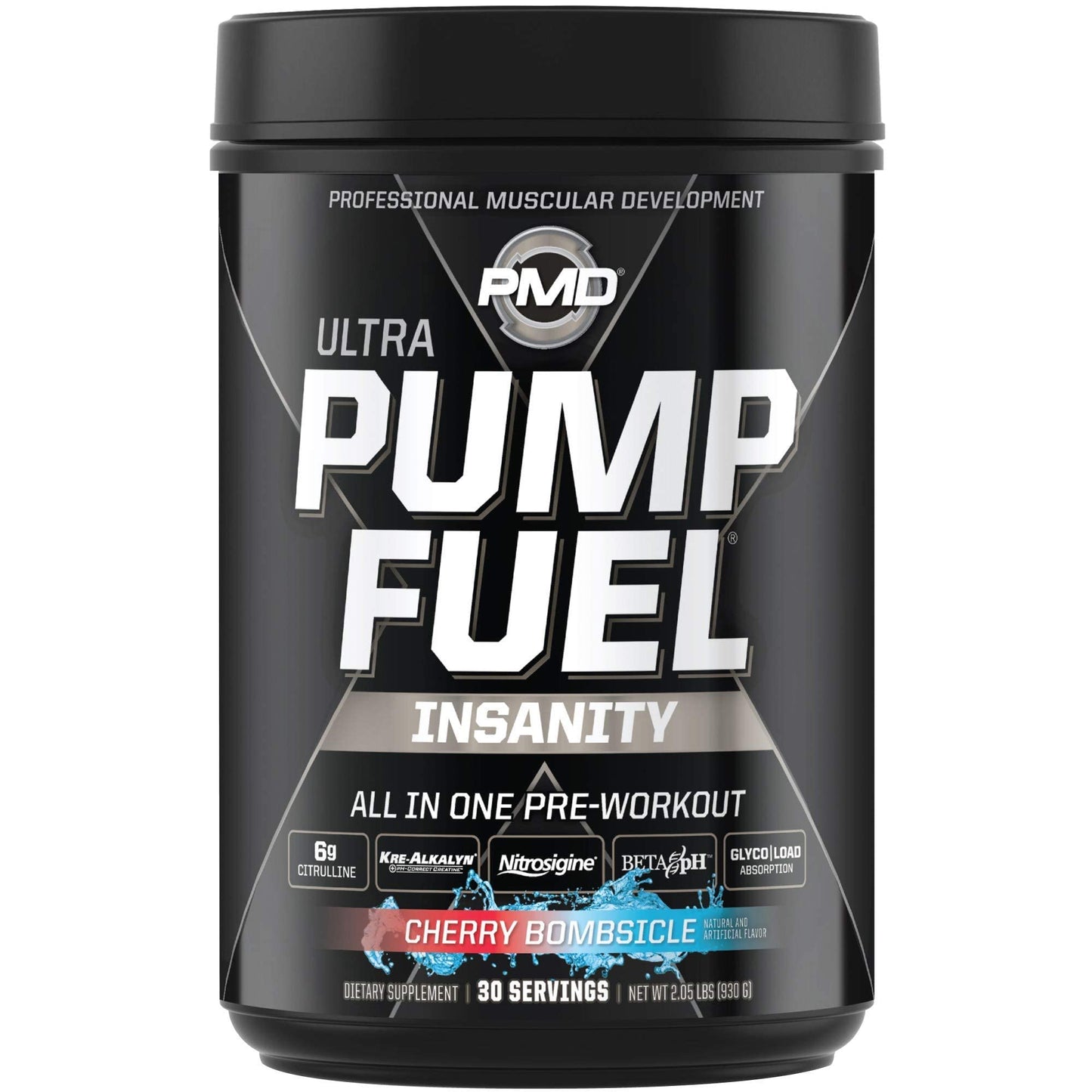 PMD Sports Ultra Pump Fuel Insanity Pre Workout Powder Cherry Bombsicle, 2-Piece Set