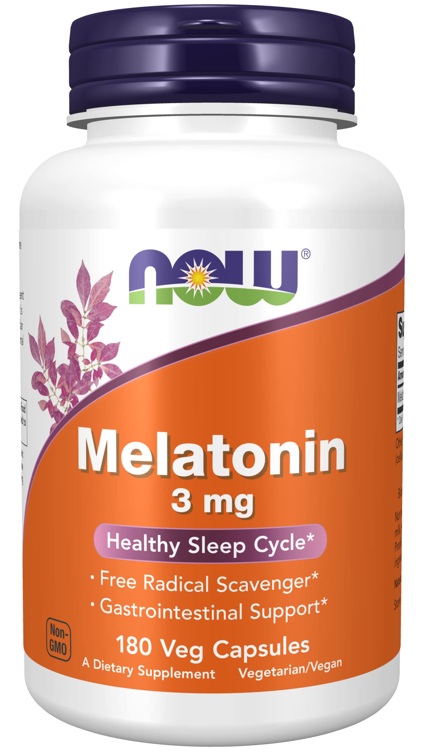 NOW Foods Melatonin 3 mg Capsules 360