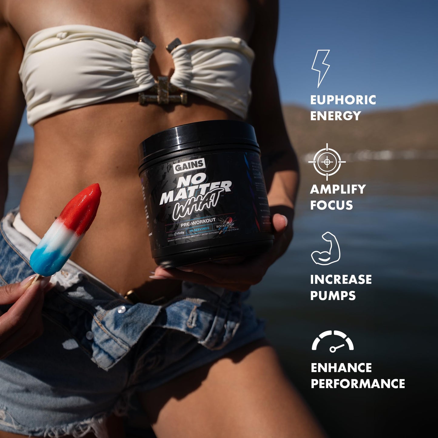 GAINS IN BULK No Matter What Pre Workout Powder, 14.28 Ounce