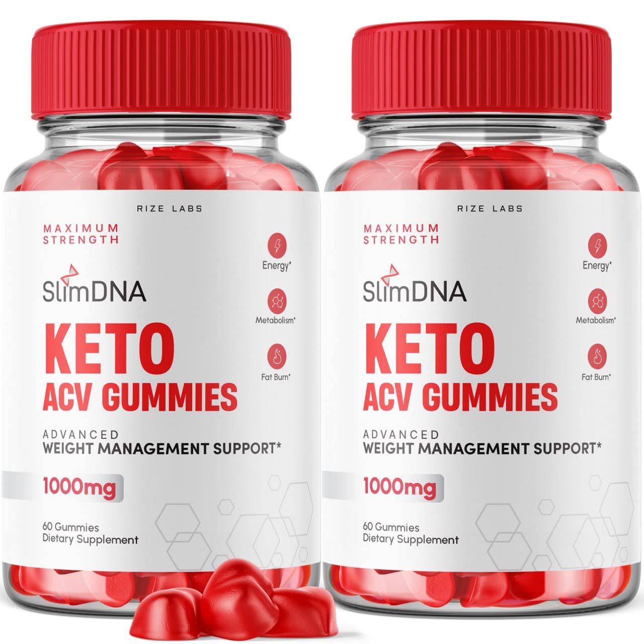 rize labs SlimDNA Keto Gummies with Apple Cider Vinegar (ACV), 120 Gummies