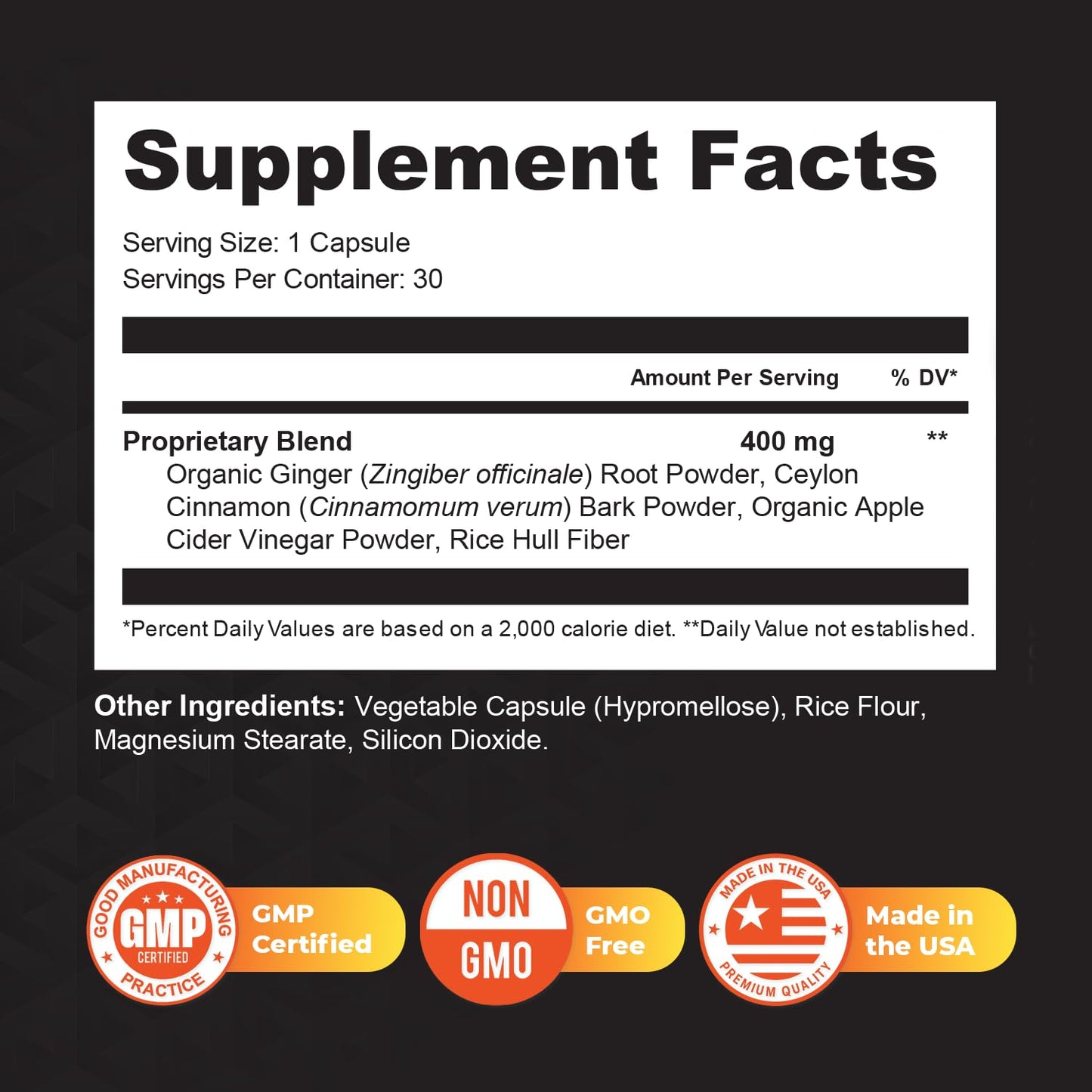 Nature’s NutriWave Laellium Ginger Root, Ceylon Cinnamon & ACV 90 Capsules