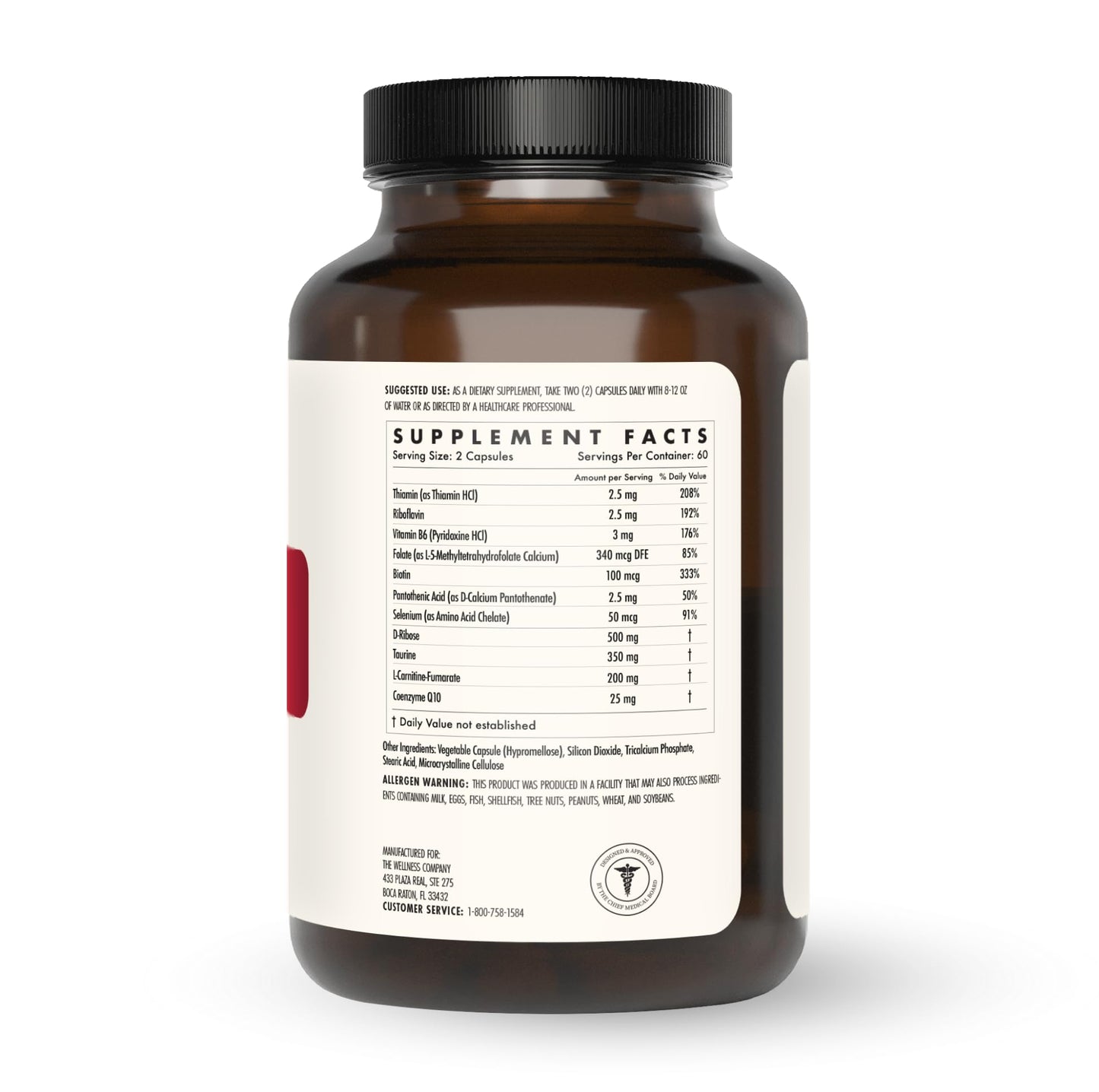 The Wellness Company Healthy Heart - Cardiovascular Strength, Blood Flow, Nitric Oxide Production & Healthy Cholesterol Levels 120 Capsules