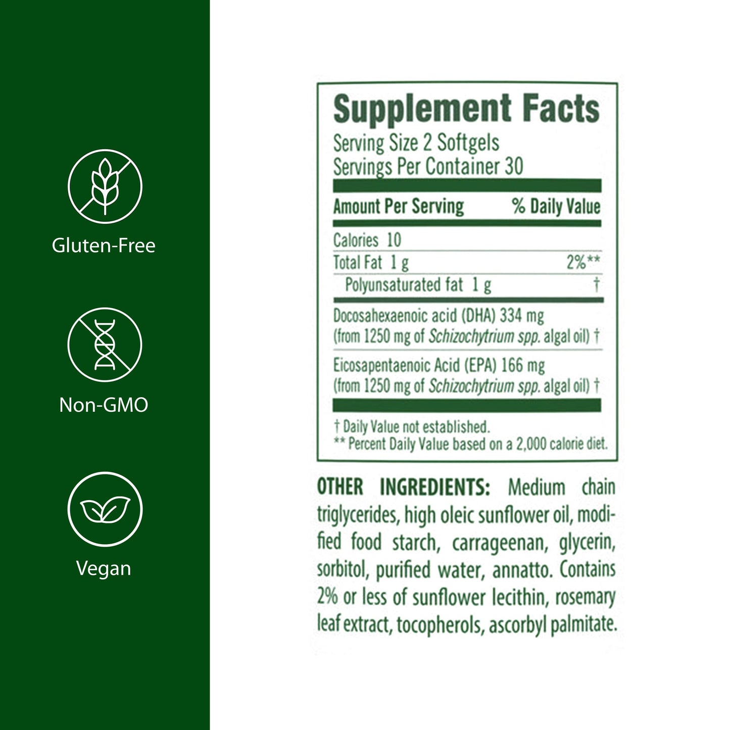 Flora Omega-3 Vegan Algae EPA & DHA GreenCaps Plus Softgels 60