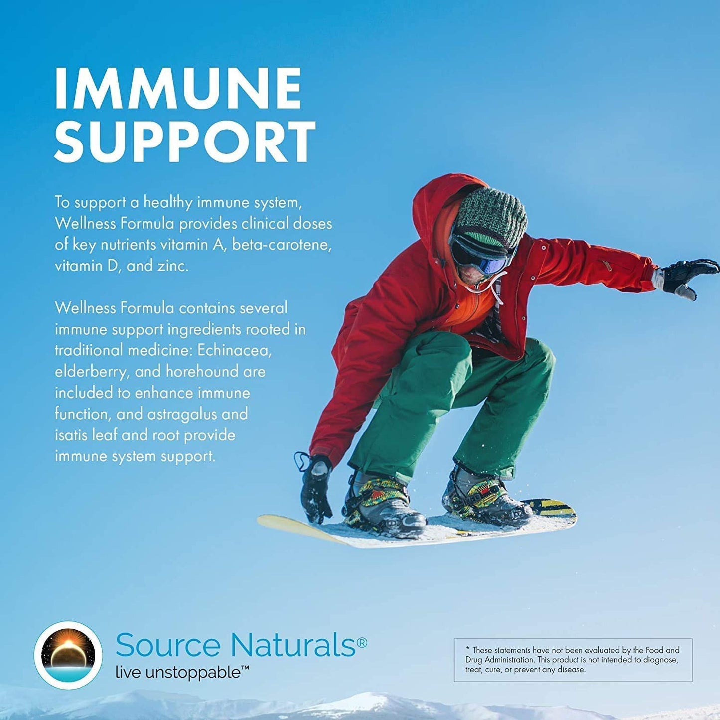 Source Naturals Wellness Formula Bio-Aligned Vitamins & Herbal Defense Advanced Immune Support 240 Capsules