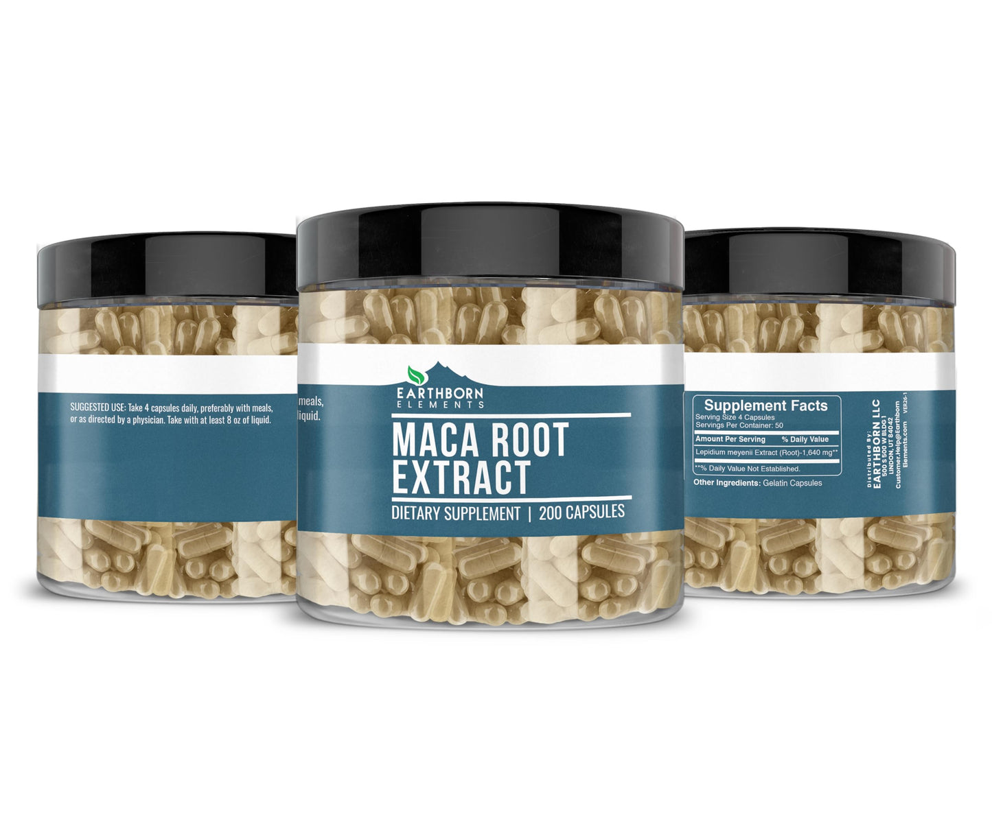 Earthborn Elements Maca Root Extract Capsules, 200 Count