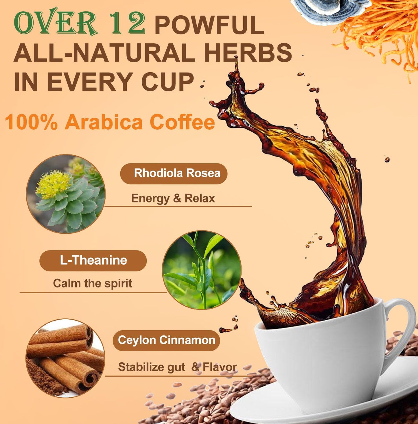Mutsweet Mushroom Coffee Powder, 8 oz