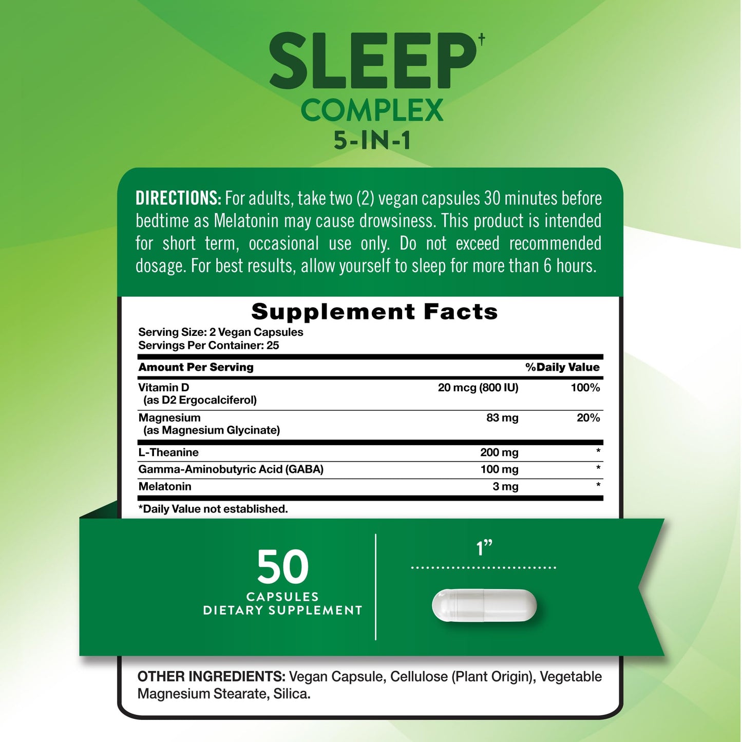 Nature's Truth Melatonin Complex Capsule, 50 Count