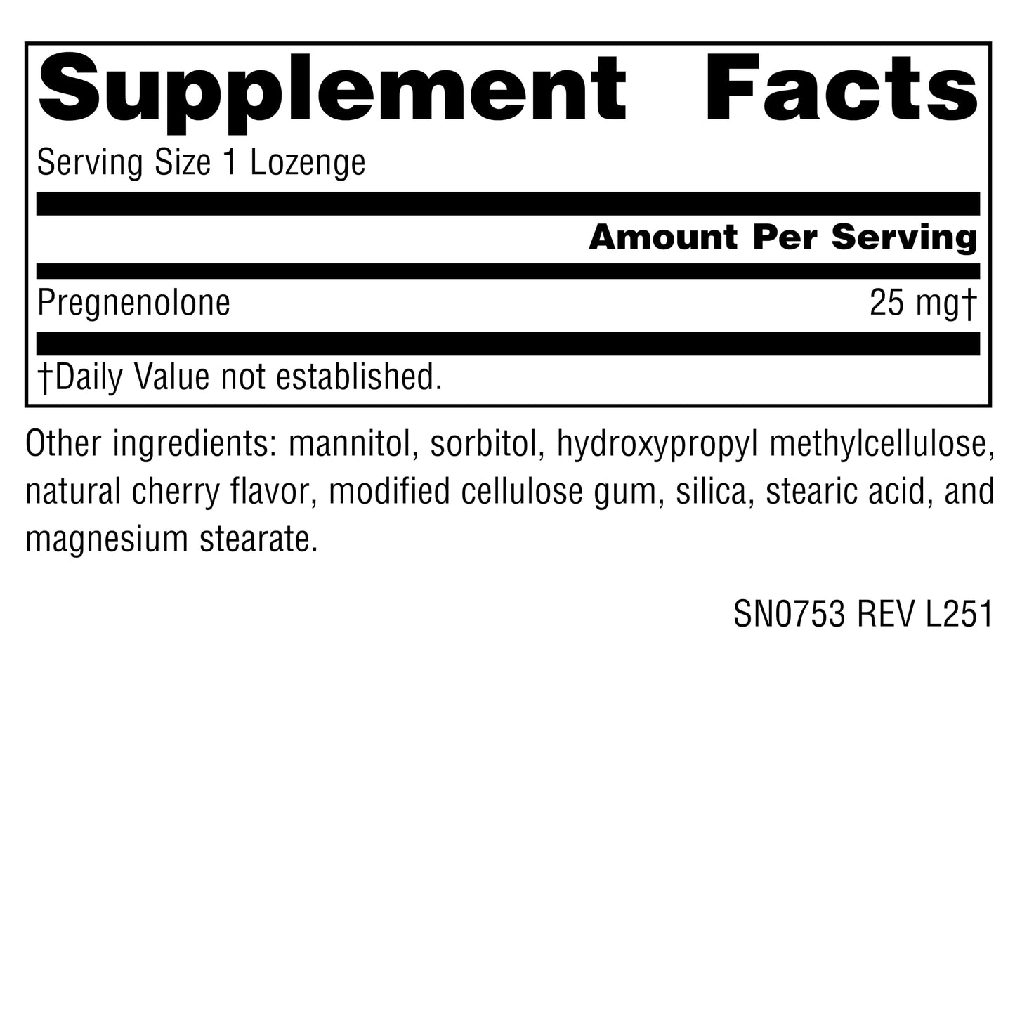 Source Naturals Pregnenolone 25mg Lozenges, 120 Count