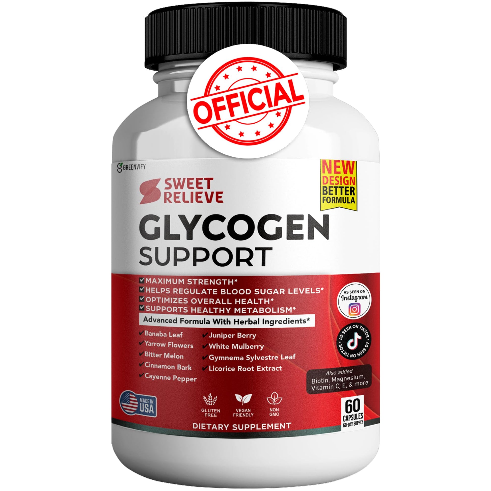 GREENVIFY Sweet Relieve Glyco Optimizer 60 Capsules