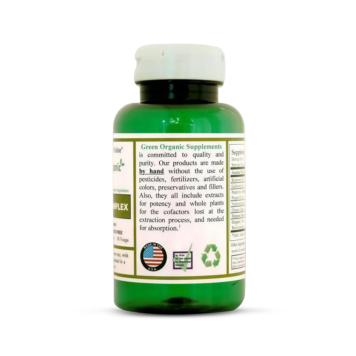Green Organic Supplements Berberine Capsule 90 Count