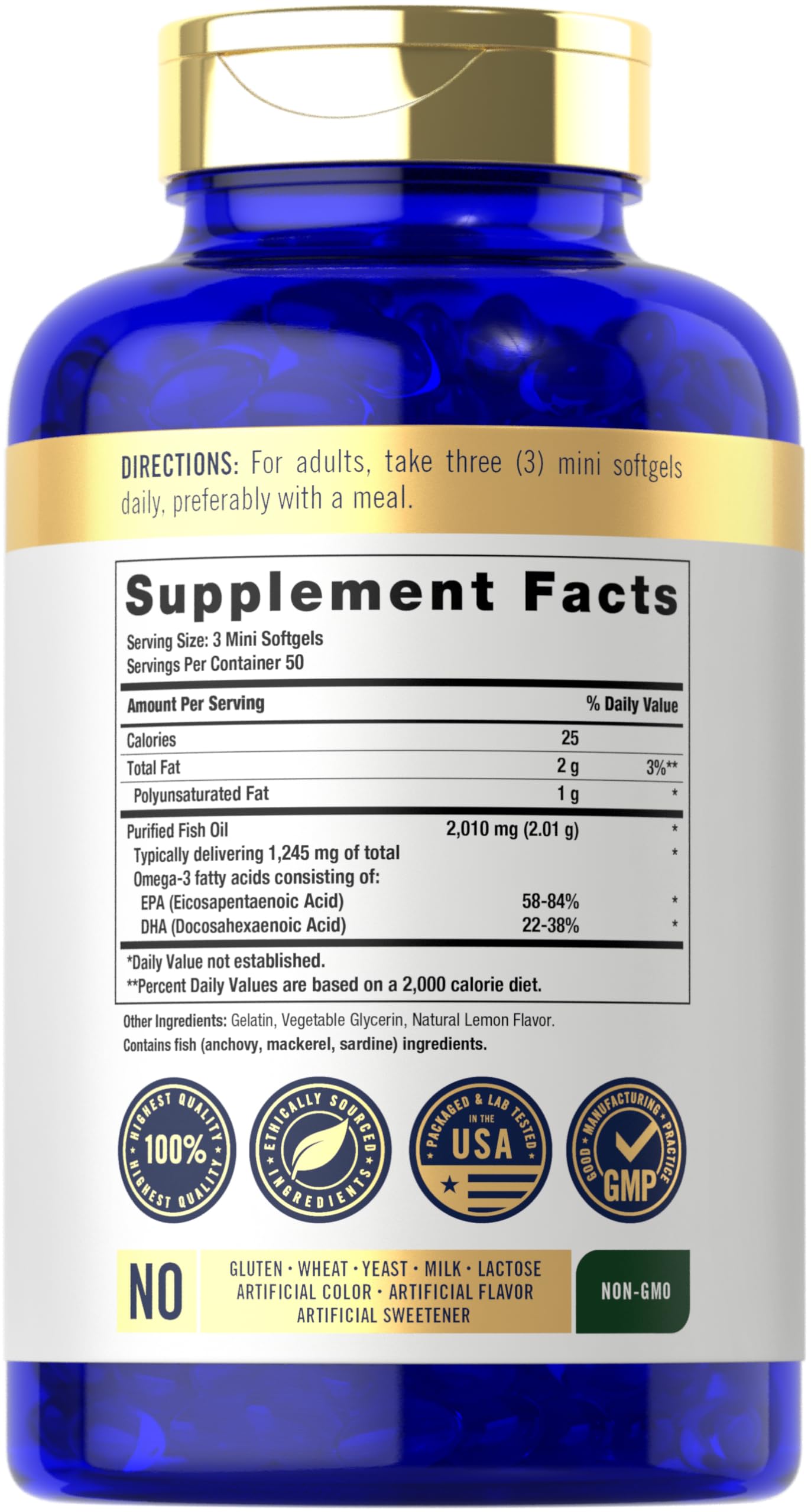 Carlyle Mini Fish Oil Softgels 150 Count