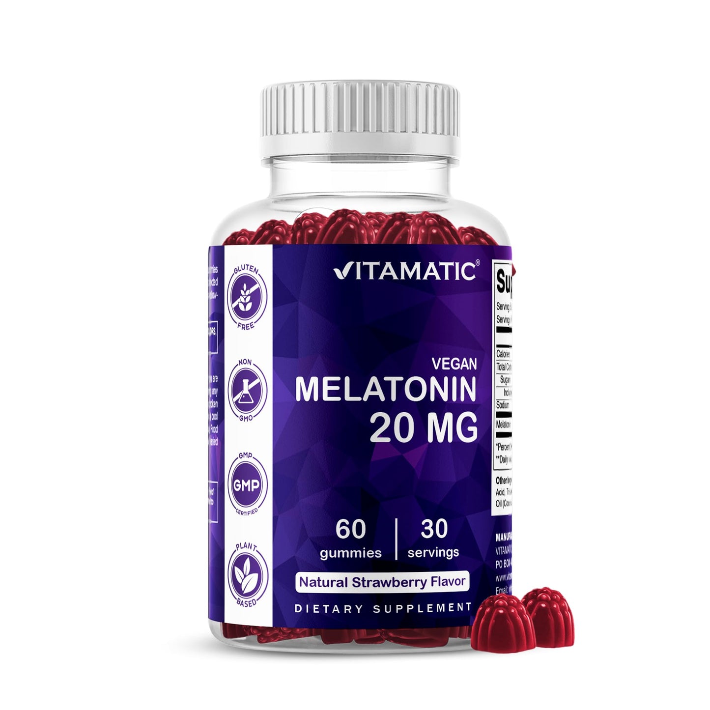Vitamatic Melatonin 20 mg Gummies 60 Count