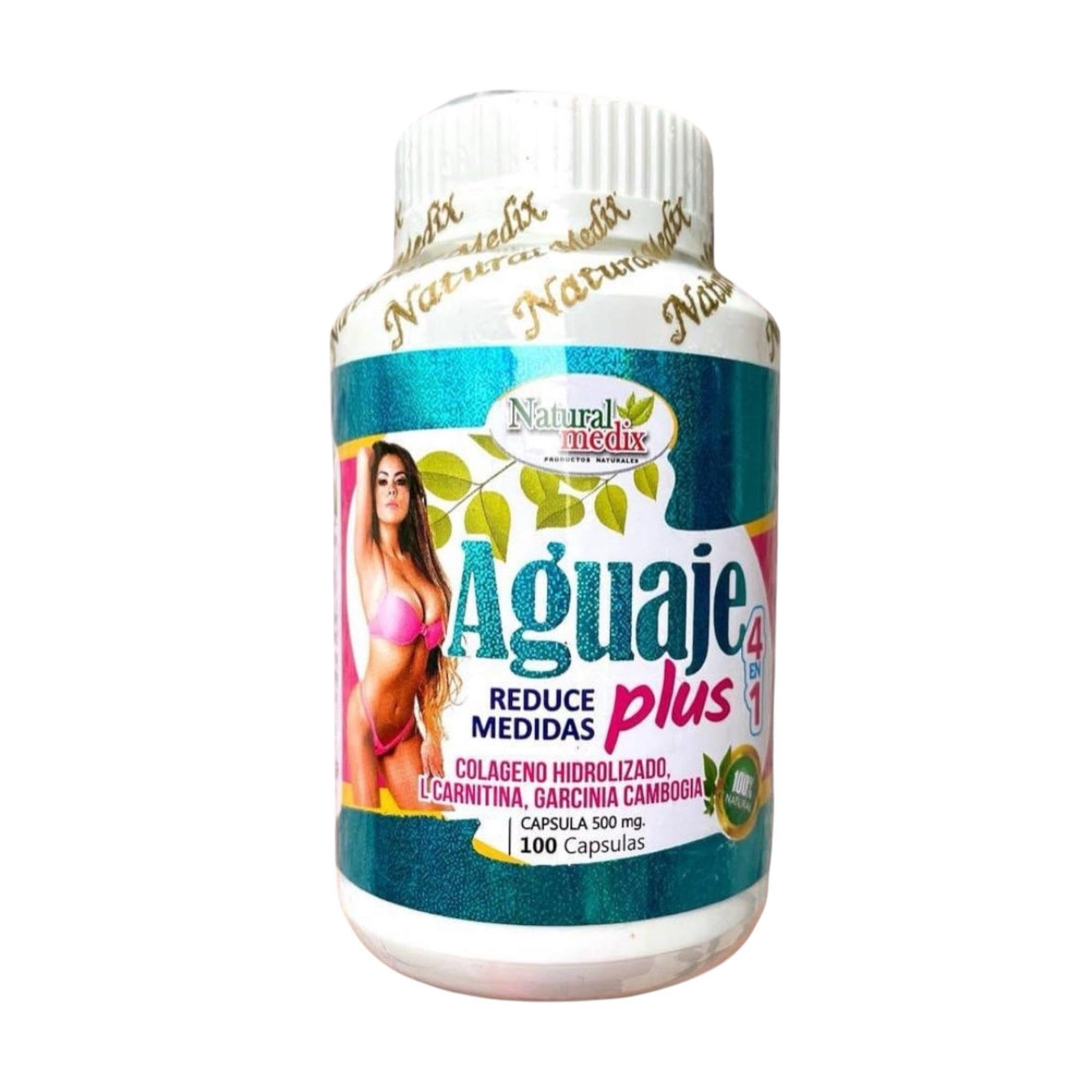 Natural Medix Aguaje Plus 4 in 1 - Peruvian Female Health Supplement - Powerful Curves, Shape 100 Capsules