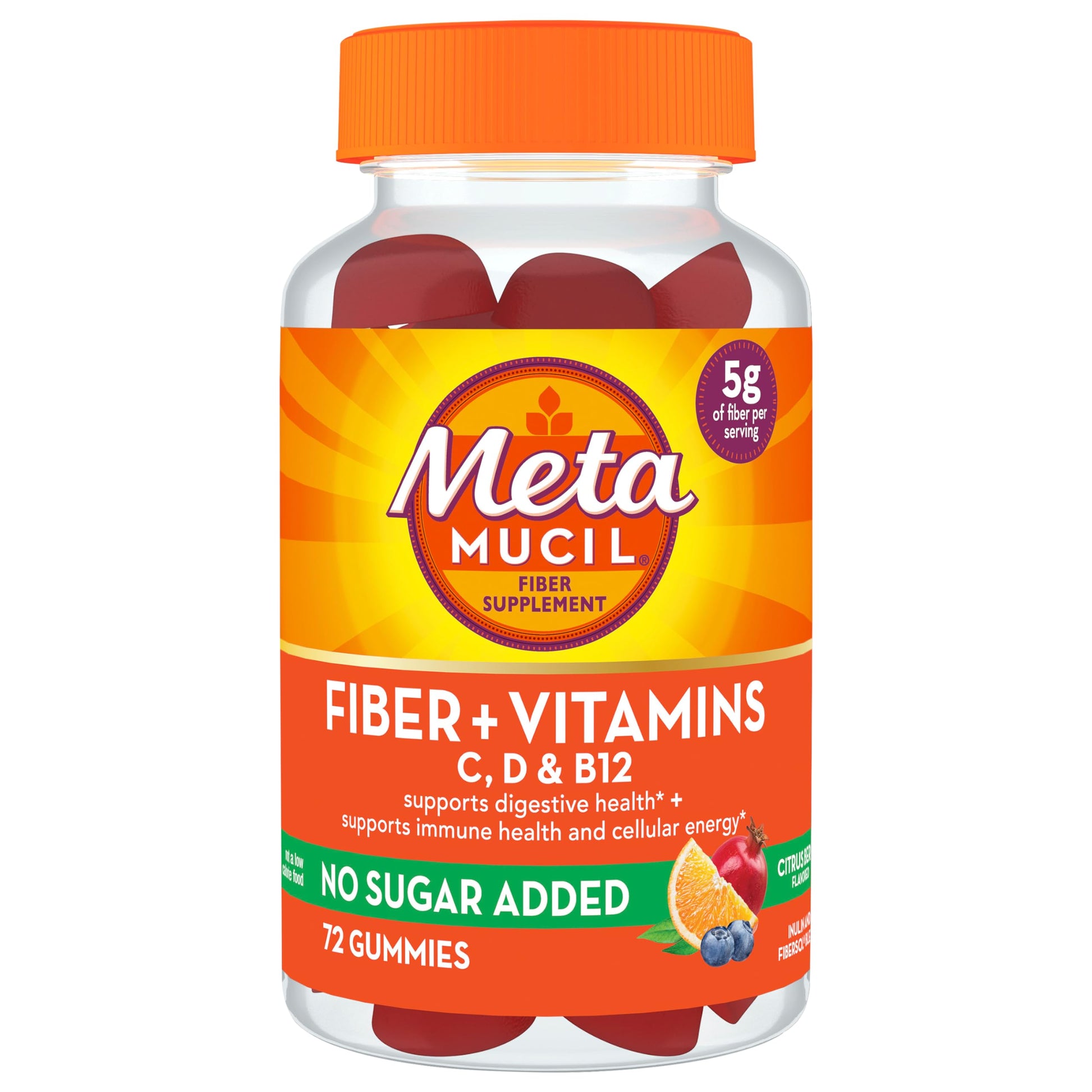 Metamucil Fiber Supplement Gummies, 72 Count