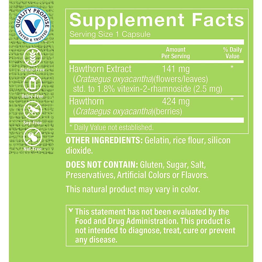 The Vitamin Shoppe Hawthorn Extract Capsules, 300 Capsules