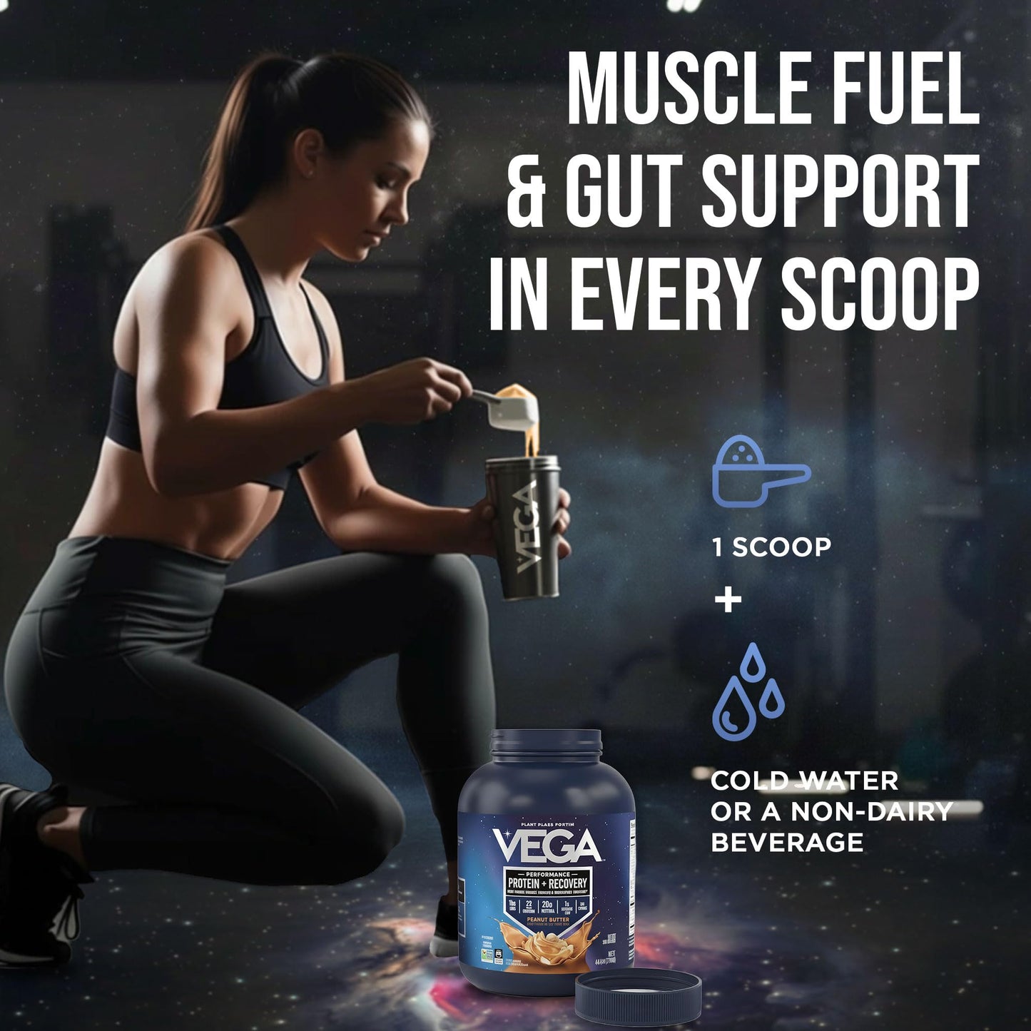 Vega Protein + Recovery, Peanut Butter Powder 68.1