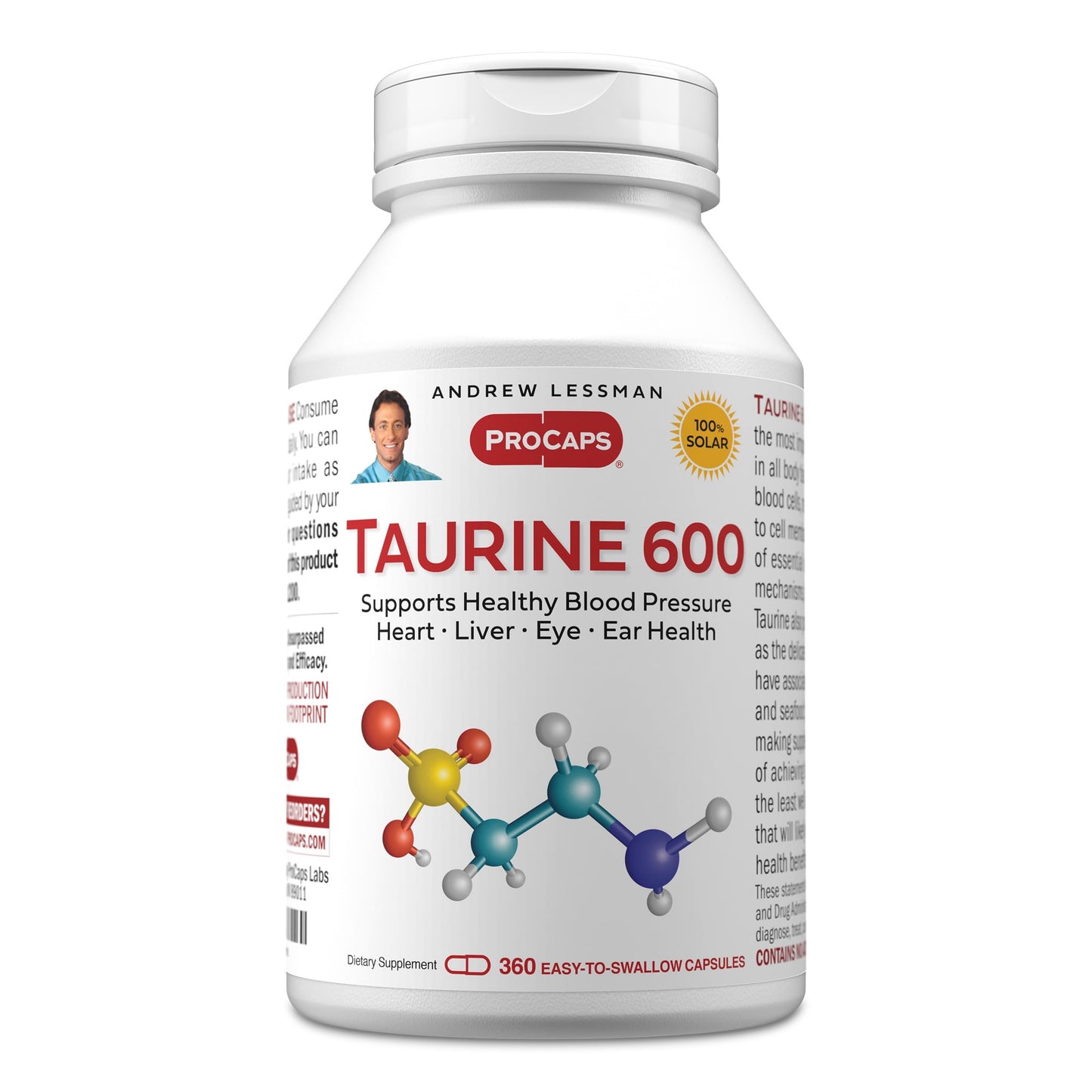 ANDREW LESSMAN Taurine 600 mg Capsules, 360 Count