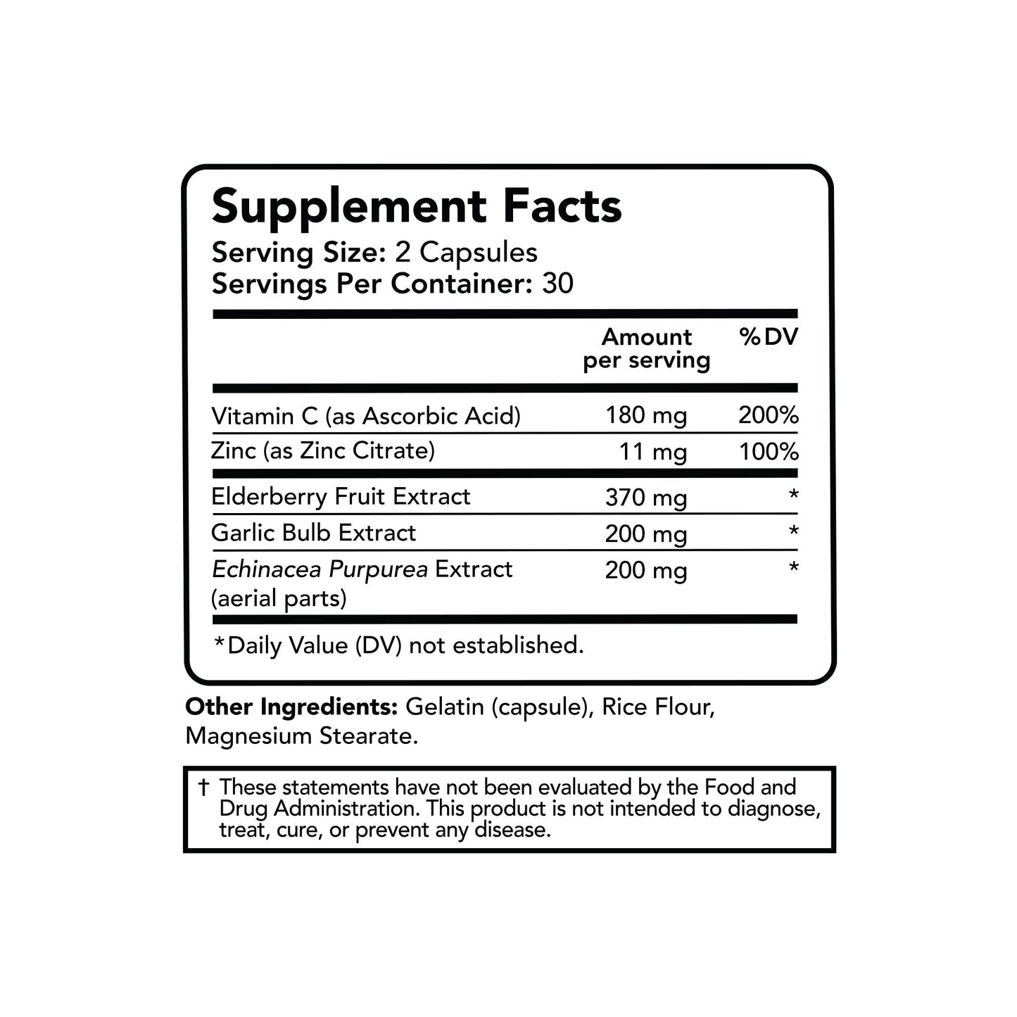 Vitamin Bounty Elderberry Immune Support Capsules, 120 Capsules