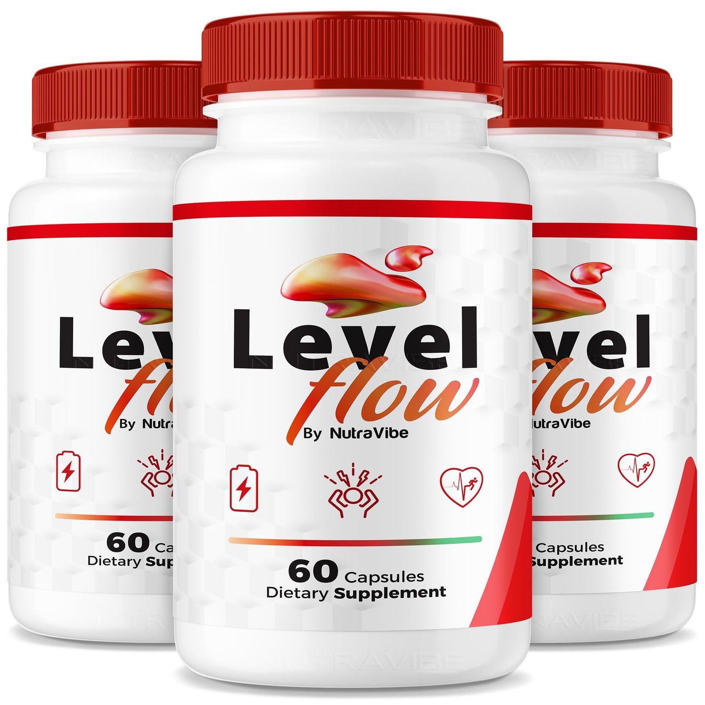 NutraVibe Level Flow Capsules 180 Capsules