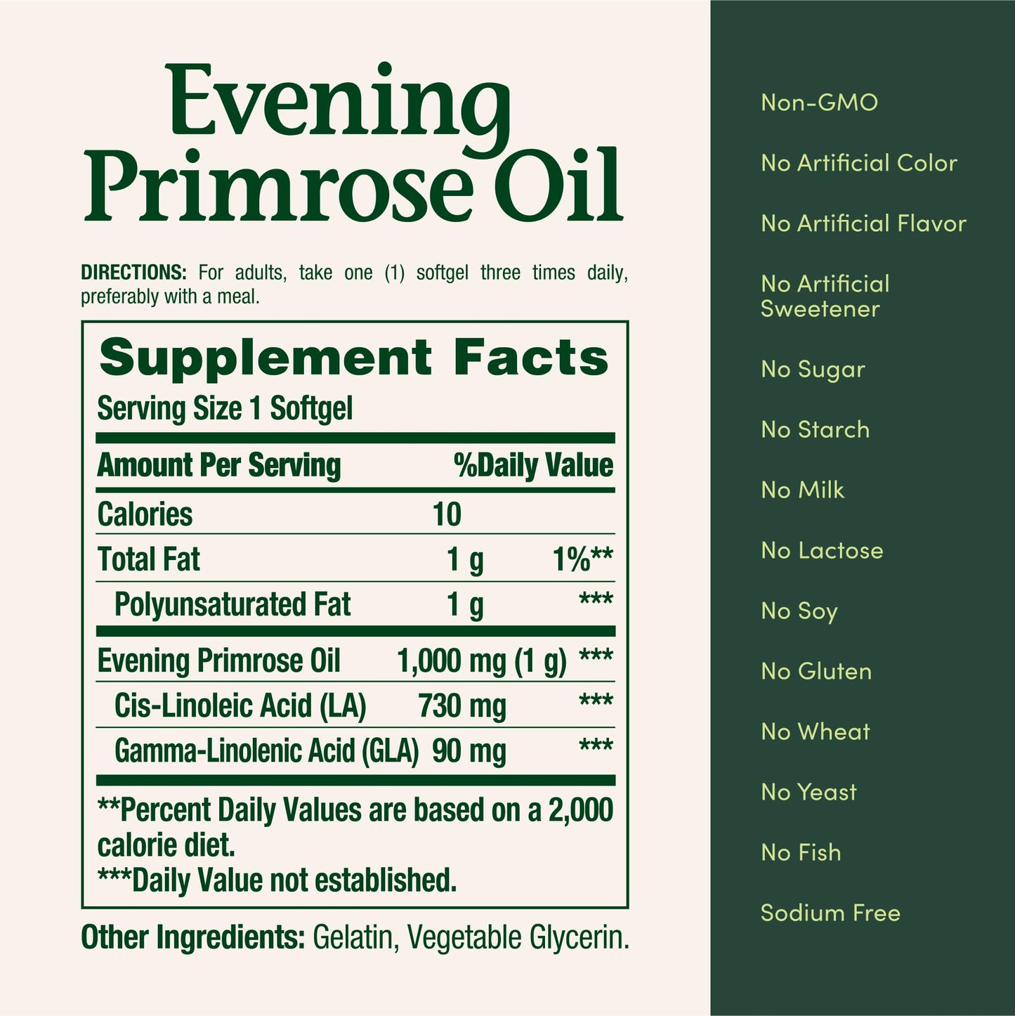 Nature's Bounty Primrose Oil 1000mg Softgels 60 Count