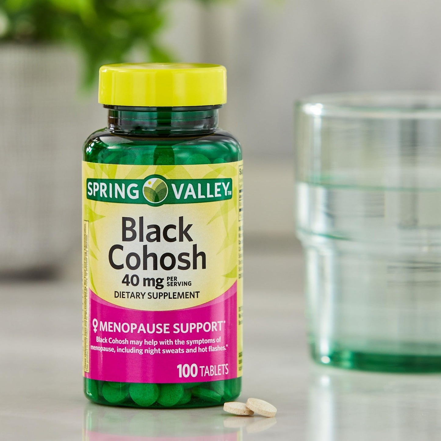 BASKETGOODS Black Cohosh Menopause Support 40 mg Tablet, 100 Count
