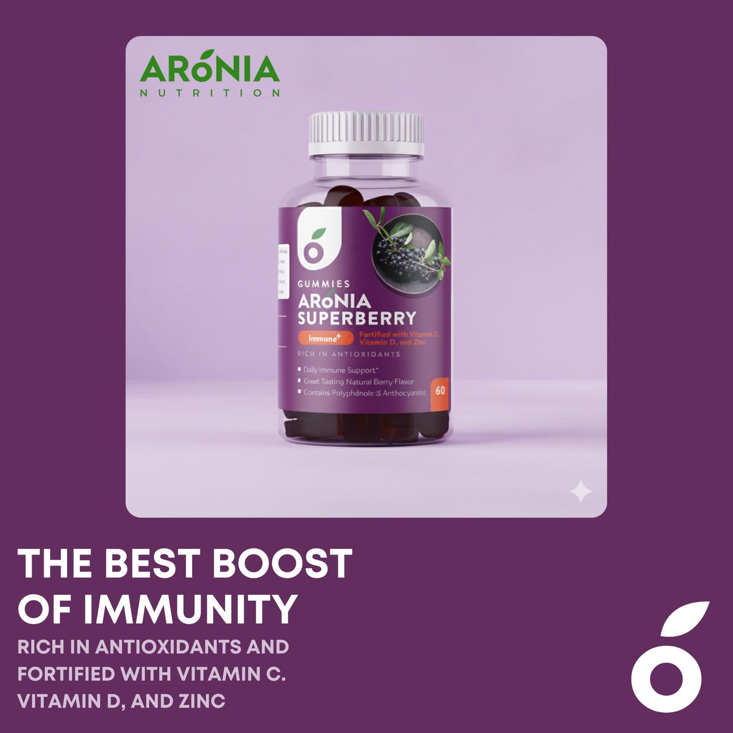Aronia Nutrition SuperBerry Gummies 60 Gummies