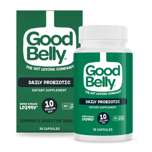 GoodBelly Probiotic Capsules for Digestive Health, 30 Capsules
