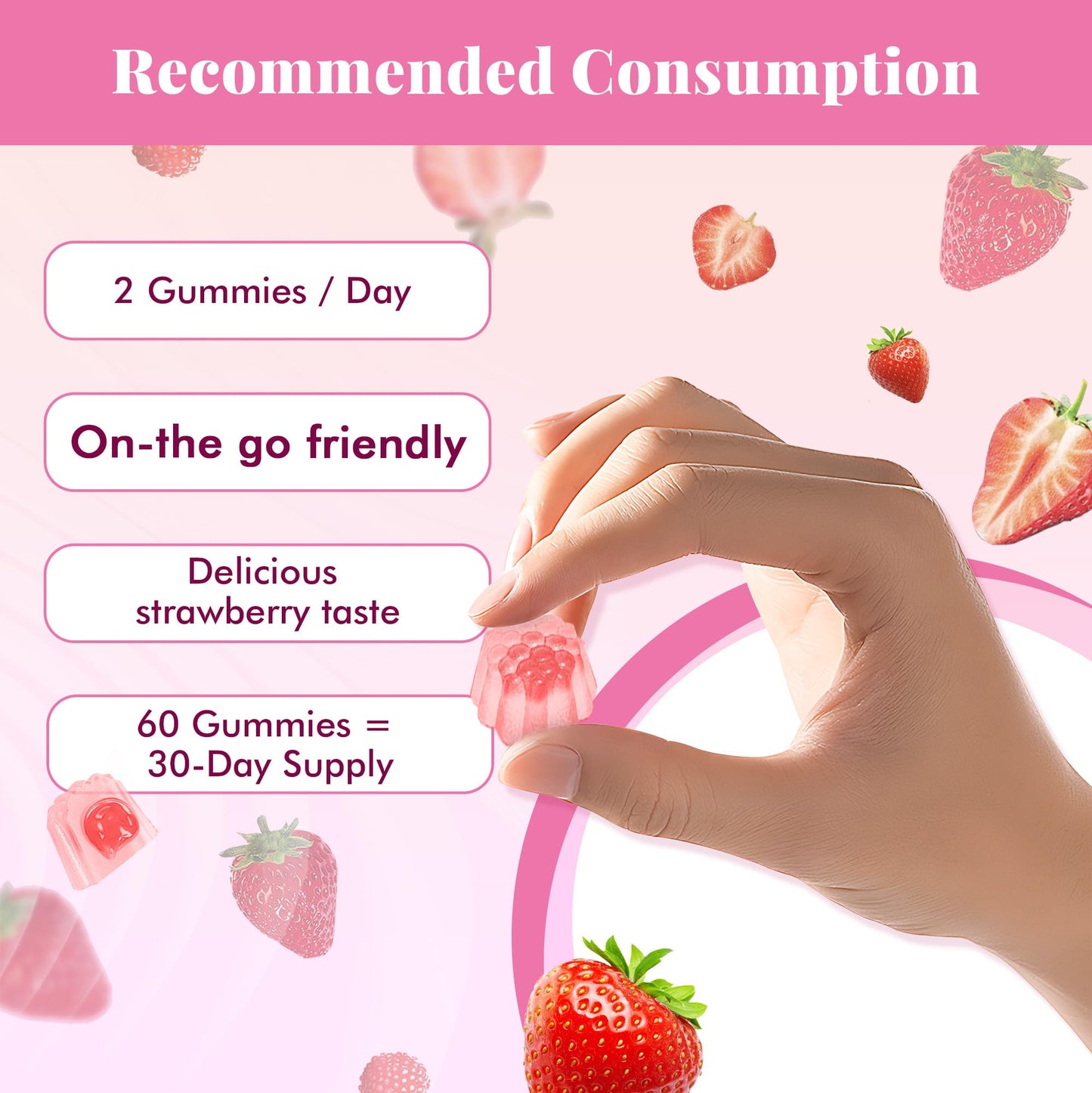 NUTRATASTE HEALTHIER CHOICE RICHER TASTE Collagen Gummies for Women, 60 Count