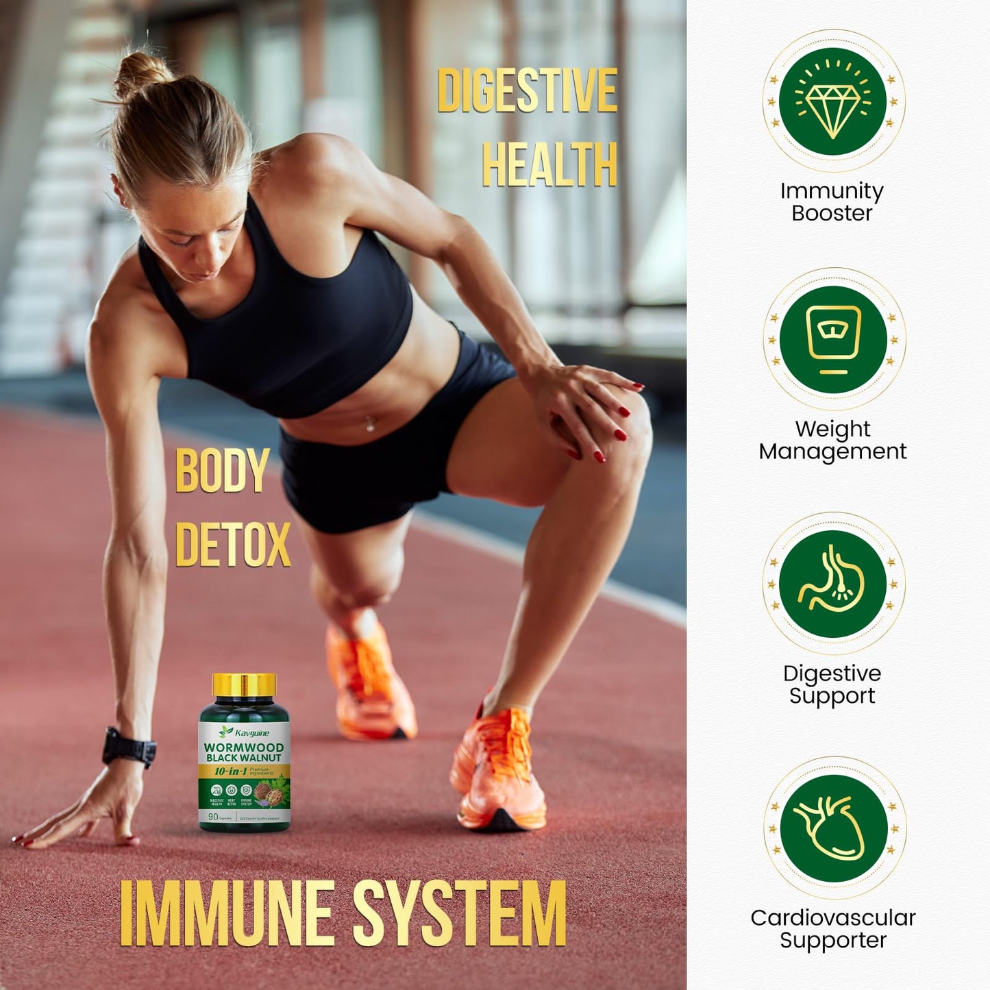 Kavguine 10 in 1 Wormwood Capsule 90 Count