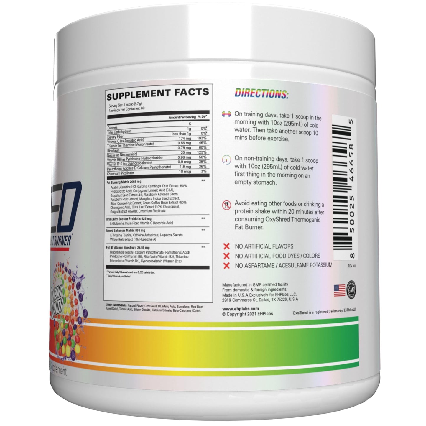EHP Labs OxyShred Pre Workout Powder 11.02 Ounce
