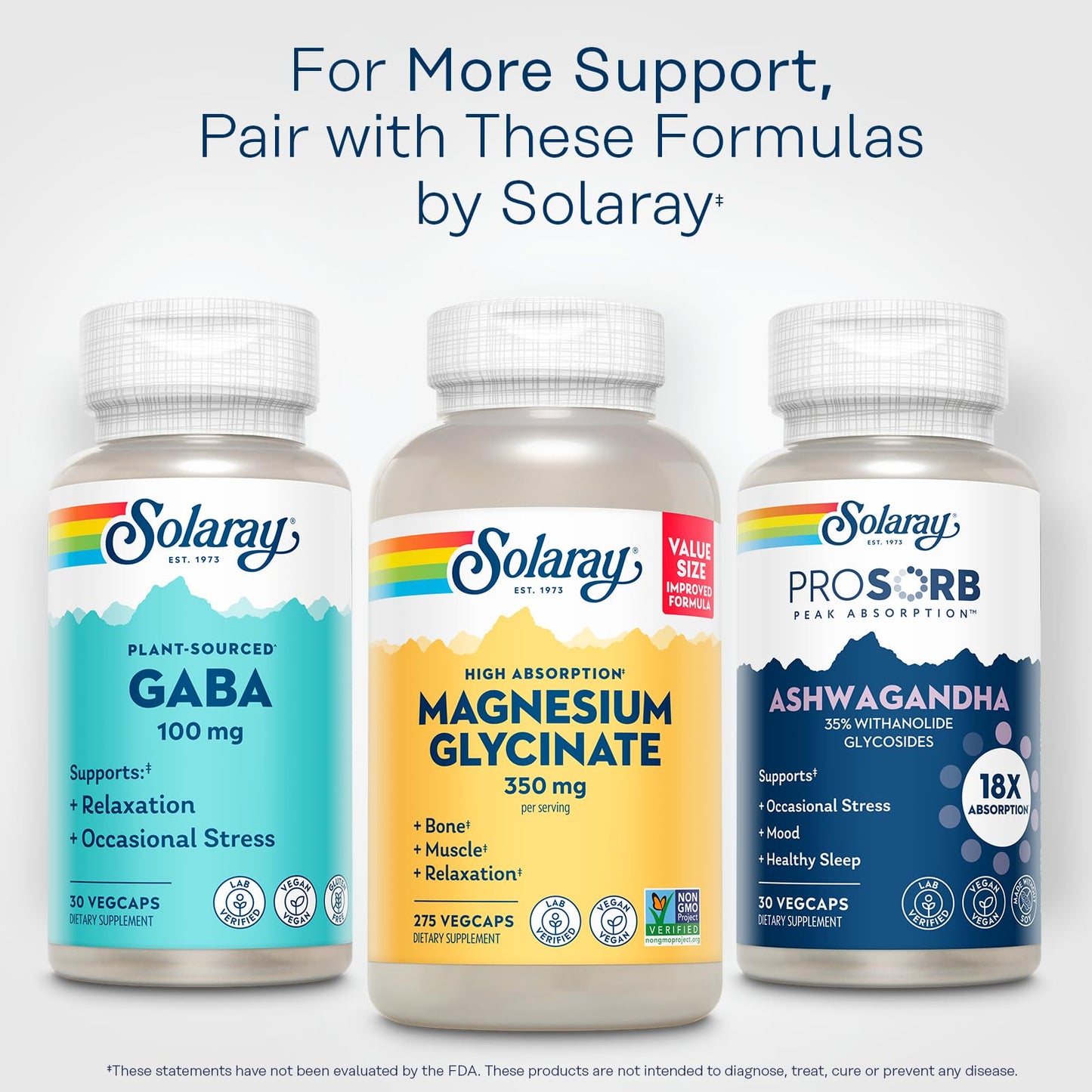 SOLARAY Plant-Sourced GABA 100 mg Capsule 30 VegCaps