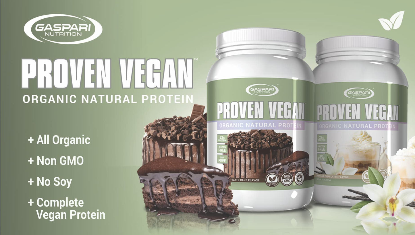 Gaspari Nutrition Proven Vegan Protein Powder Vanilla Chai Latte, 32 Servings
