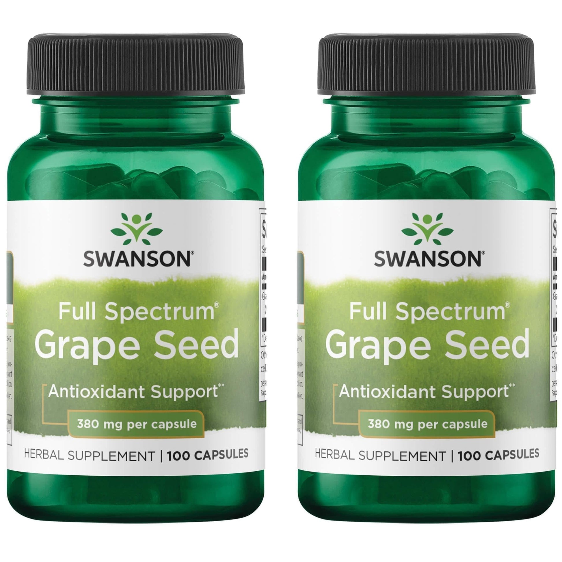 Swanson Grape Seed Heart Antioxidant Free Radicals Healthy Blood Pressure Support Polyphenols OPCS Herbal Supplement 380 mg Capsules 200