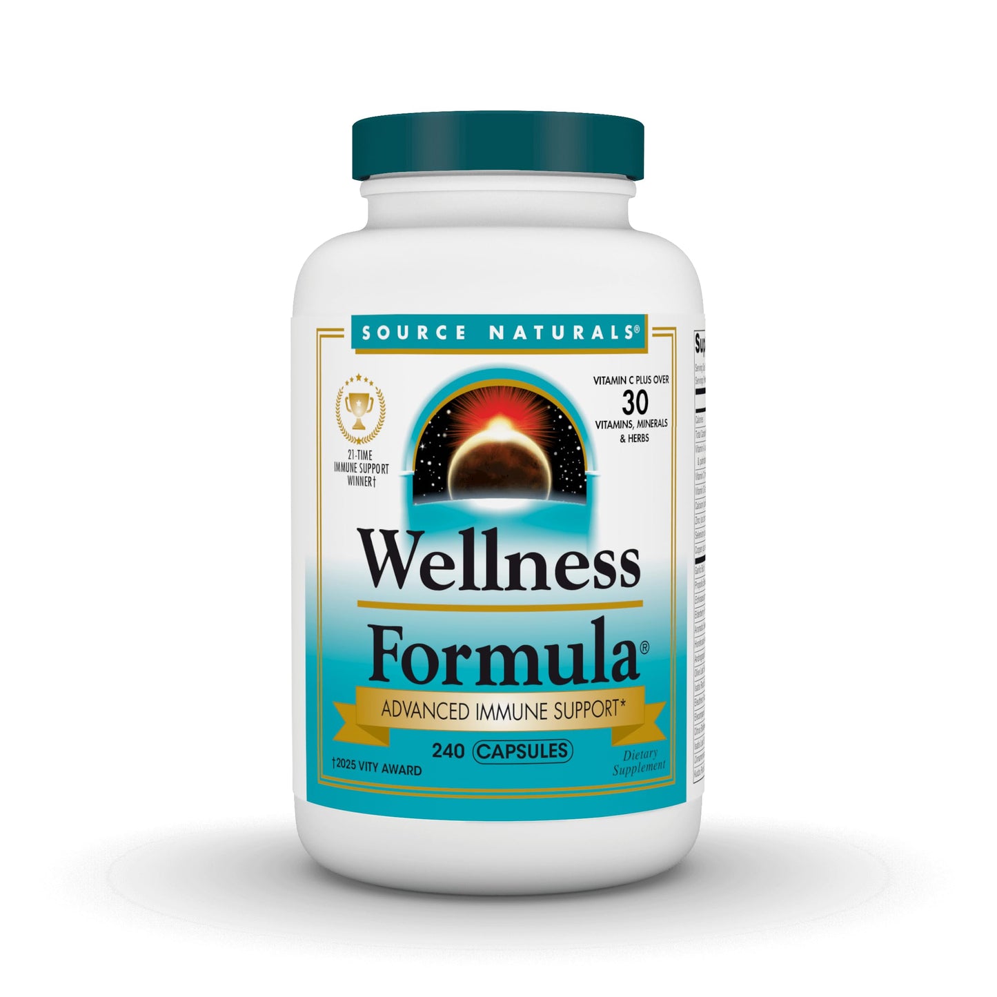 Source Naturals Wellness Formula Bio-Aligned Vitamins & Herbal Defense Advanced Immune Support 240 Capsules