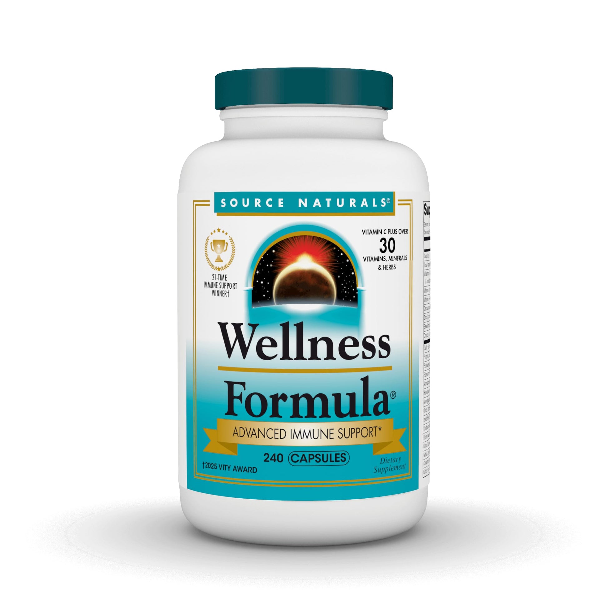 Source Naturals Wellness Formula Bio-Aligned Vitamins & Herbal Defense Advanced Immune Support 240 Capsules
