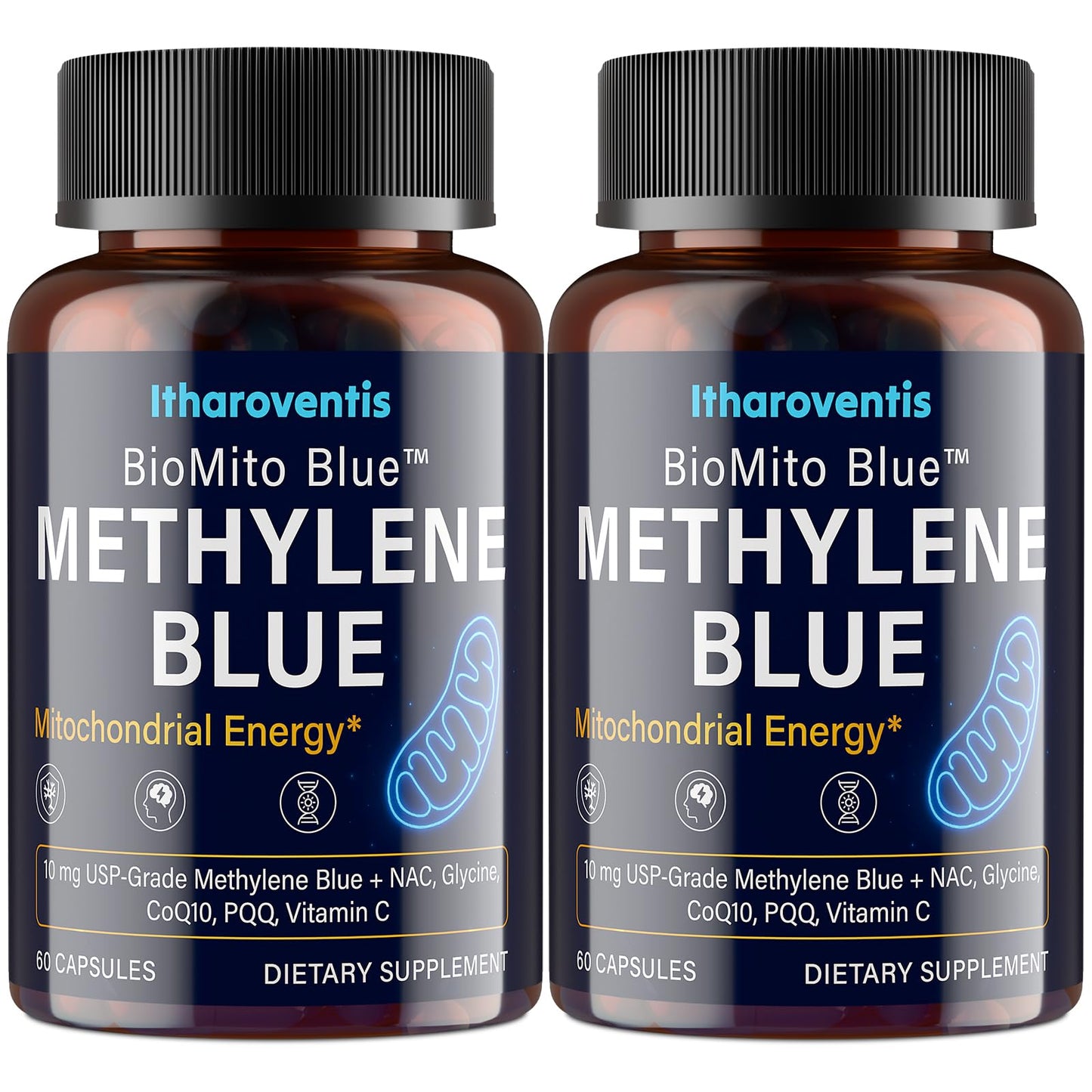 Itharoventis Methylene Blue Pharmaceutical Grade Capsules, 120 Count