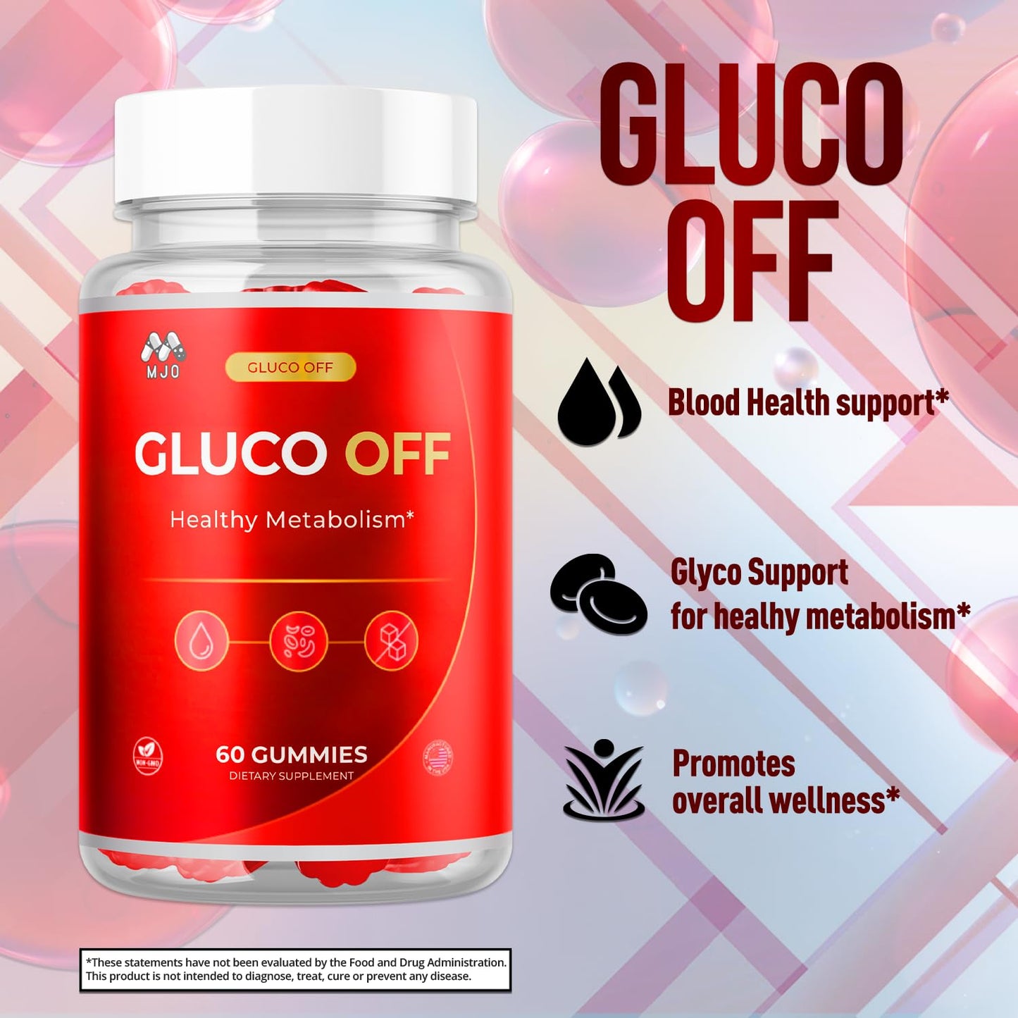 MJO Gluco Off Gummies 180 Gummies