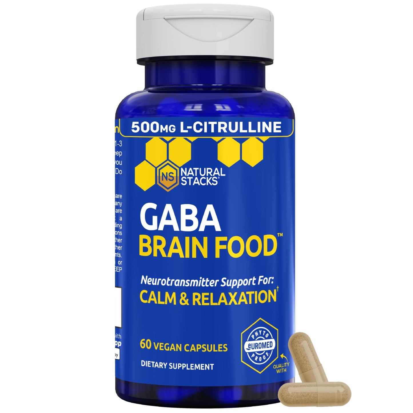 NATURAL STACKS Serotonin & GABA Brain Food Bundle, 60 Capsules