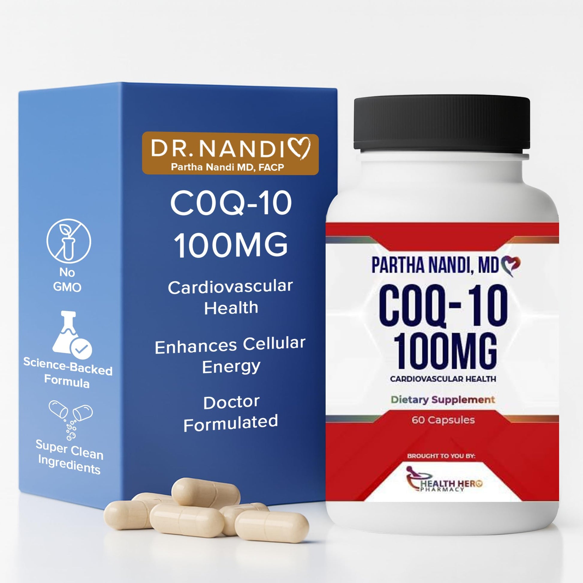 Partha Nandi, MD CoQ10 100mg Capsule, 60 Count