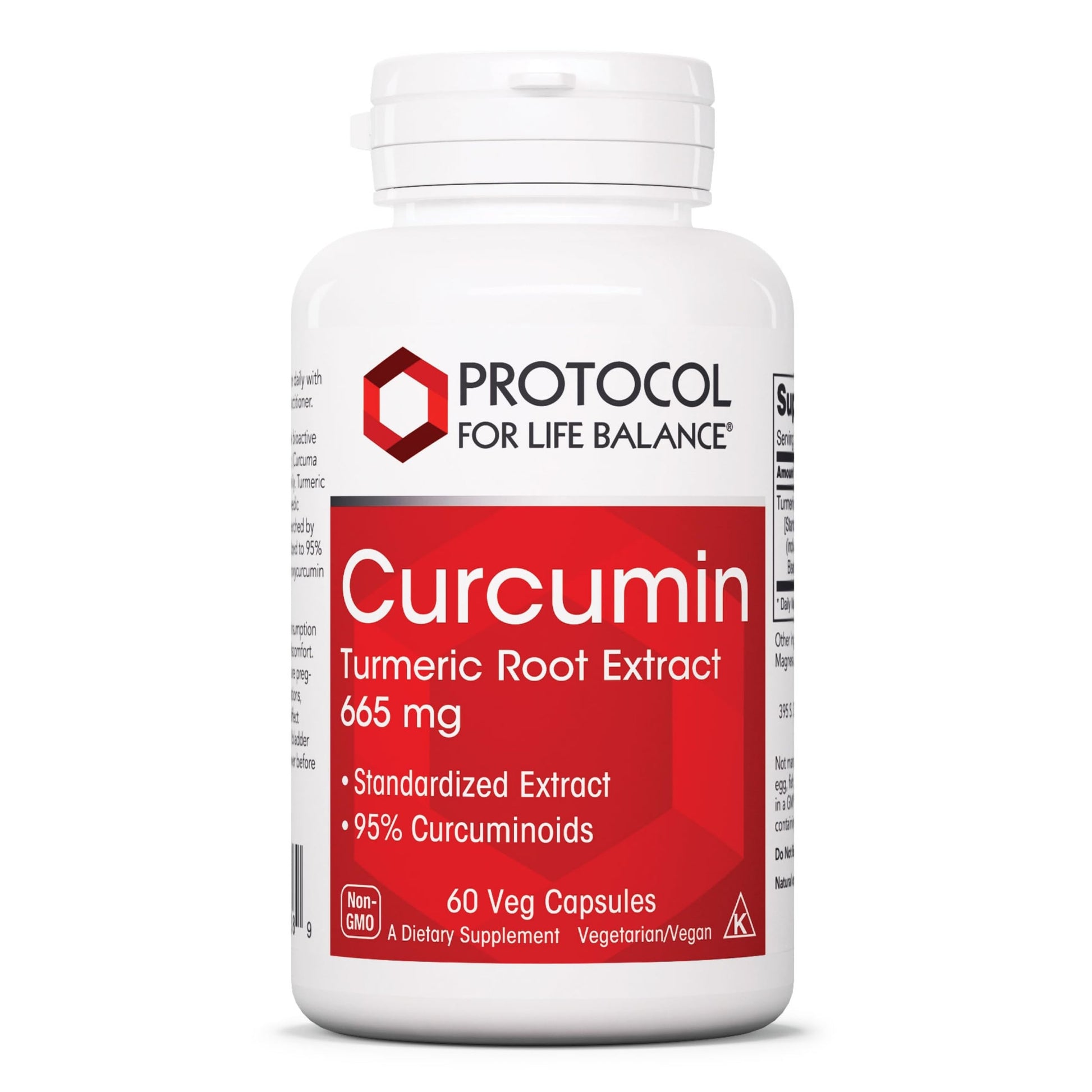 Protocol for Life Balance Curcumin Turmeric Root Extract 665 mg Curcumin Capsules 60 Count
