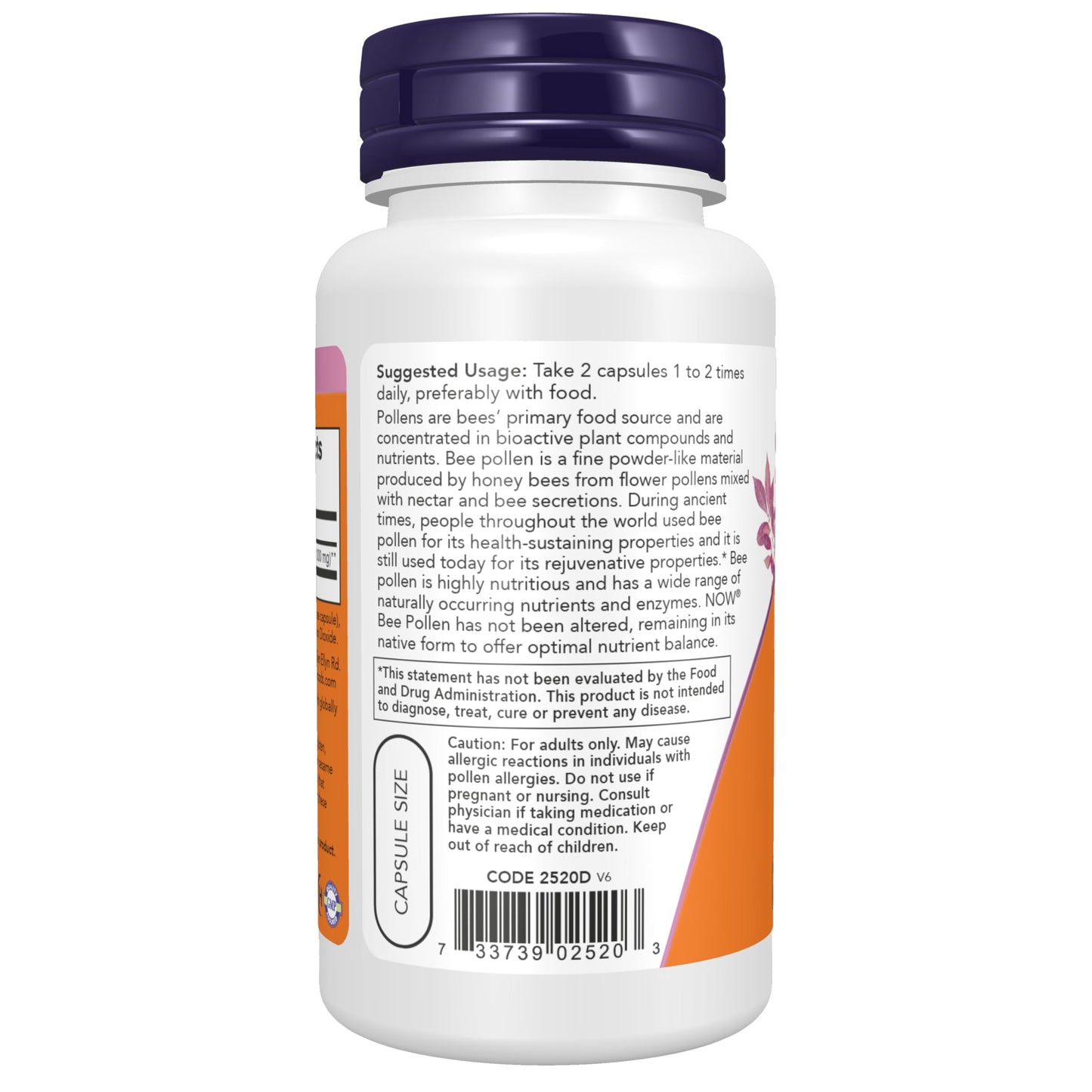 NOW Foods Bee Pollen Capsules, 100