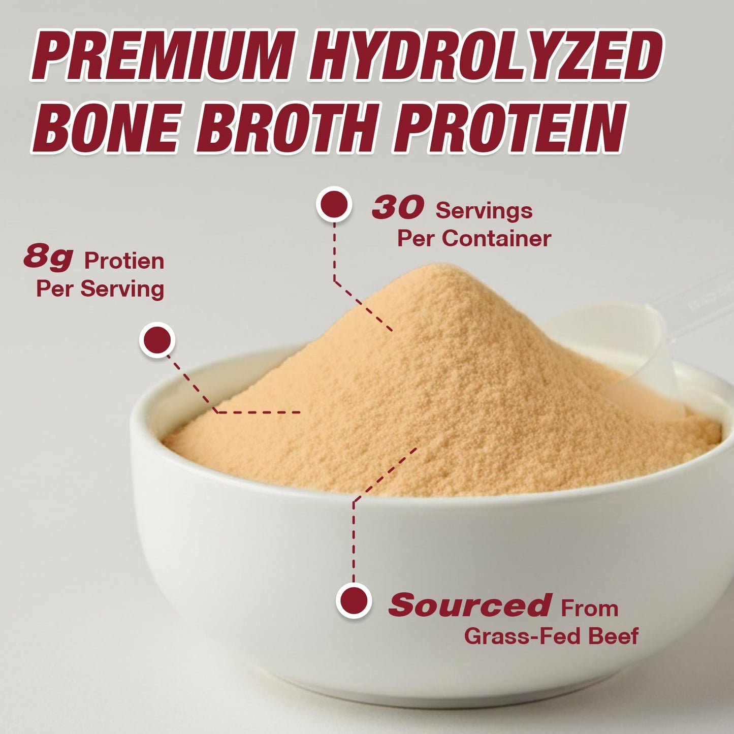 Zammex Beef Bone Broth Protein Powder 10.58 Ounce
