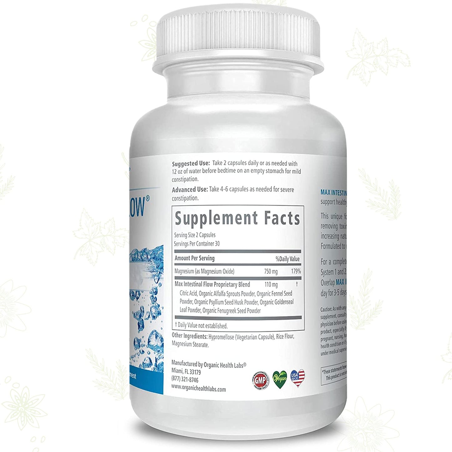 Organic Health Labs Max Intestinal Flow 60 Capsules