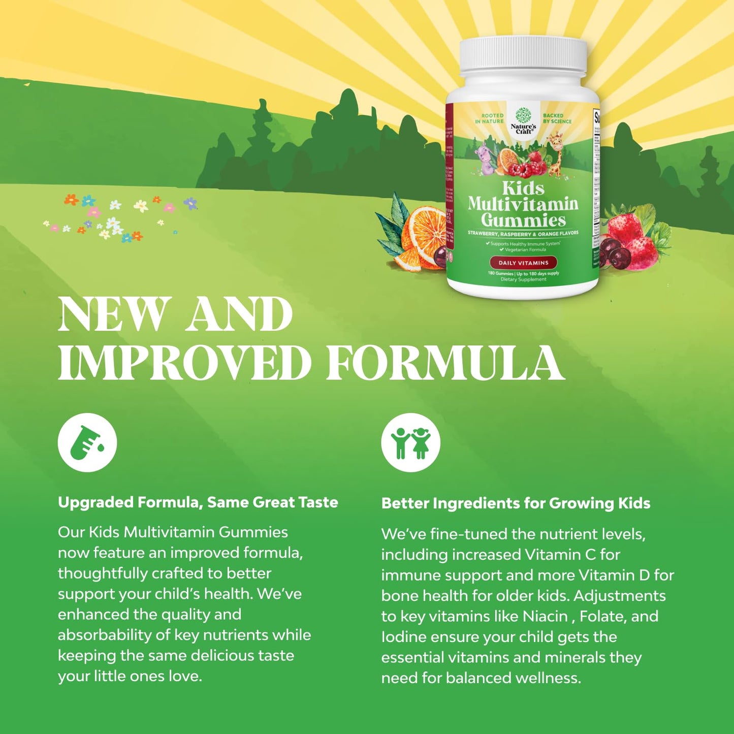 Natures Craft Plant Based Kids Multivitamin 180 Gummies