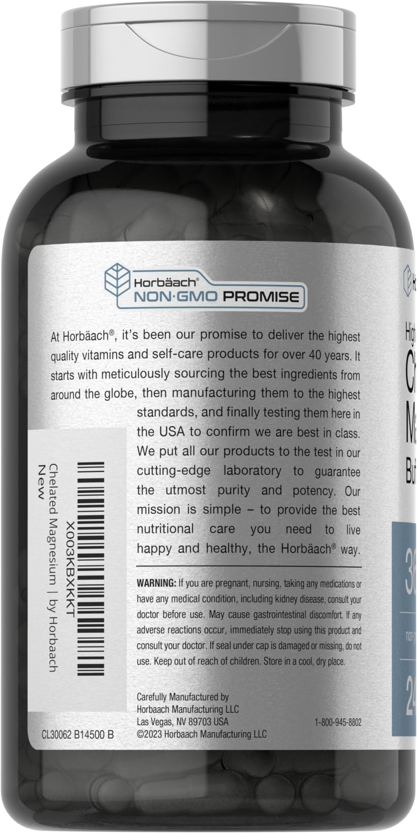 Horbäach Chelated Magnesium 360mg Capsule 240 Capsules